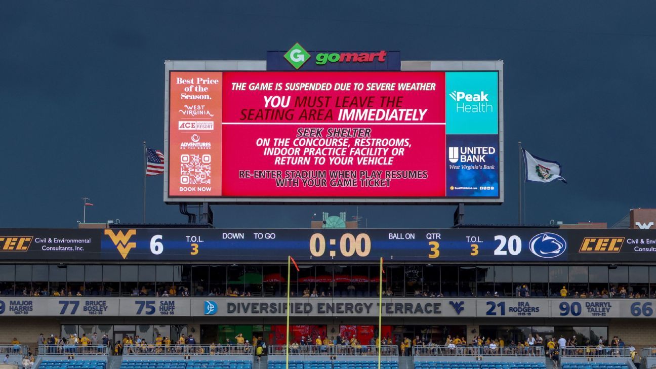 Tales of surviving college football rain delays