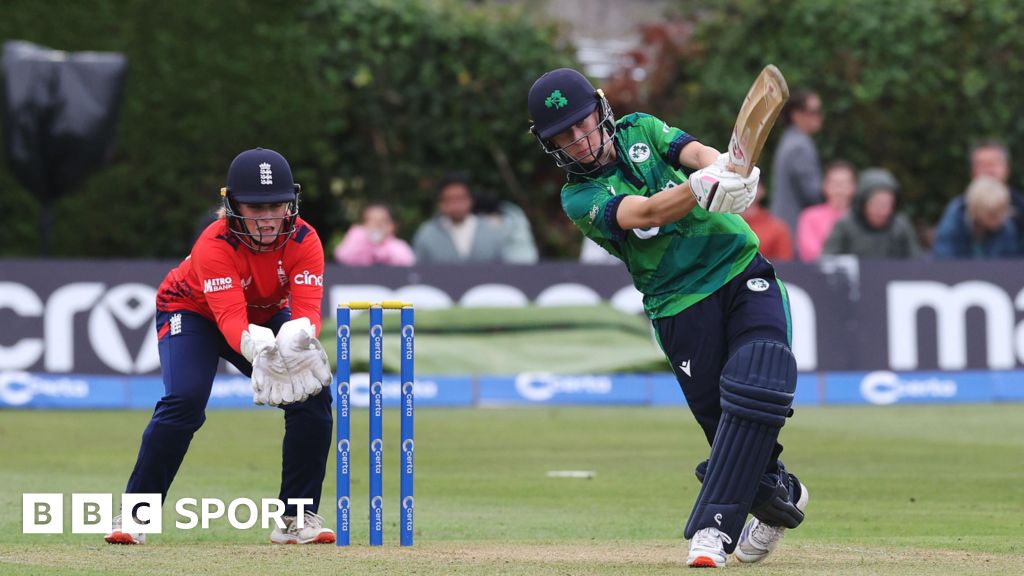 Ireland batter Orla Prendergast hitting a shot