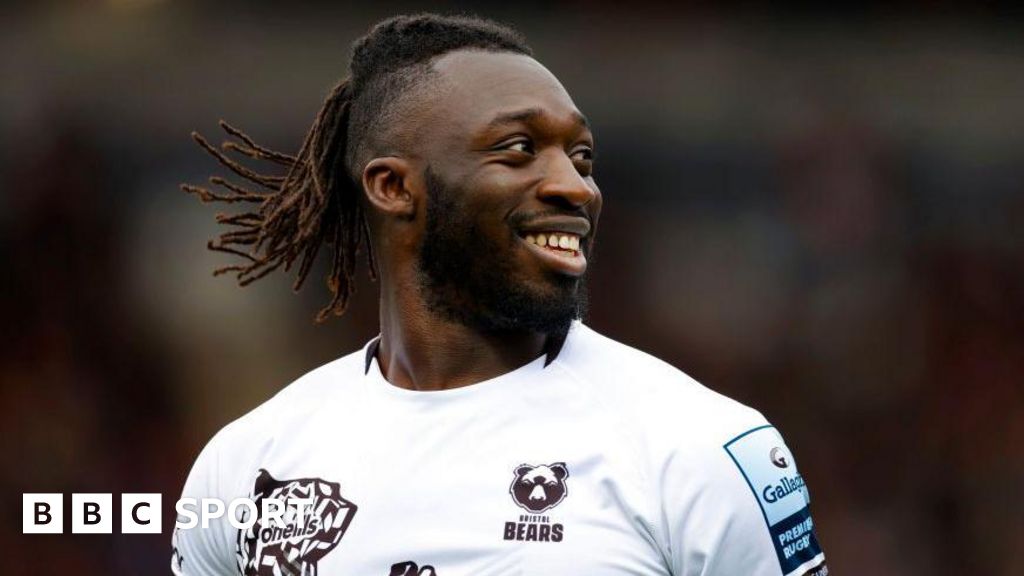 Gabriel Ibitoye smiling on the field during a Bristol match last season