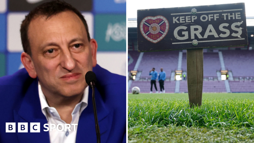 Pictures of Tony Bloom and Hearts' Tynecastle Park