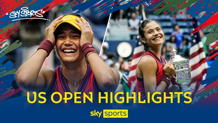 Emma Raducanu, of Britain, reacts after defeating Leylah Fernandez during the women's singles final of the 2021 US Open